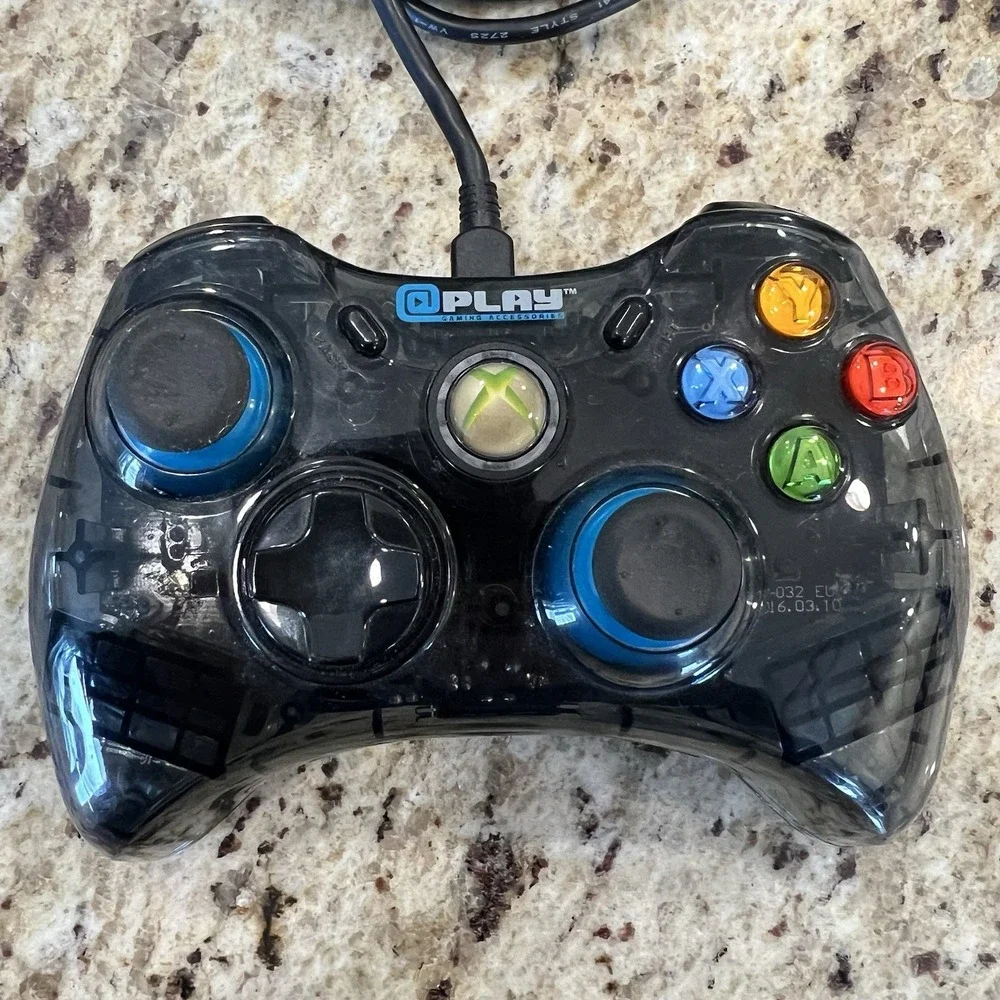 Microsoft Xbox‎ 360 @PLAY (At Play) Wired Clear Smoke Controller